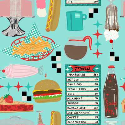 SunDance Graphics | Image Detail - 17542JA - Retro Diner Good Food ...